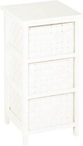 img 1 attached to Honey-Can-Do 3-Drawer Natural Wood Frame Storage Organizer Chest, 12.01 by 24.80-Inch, White: Versatile and Stylish Storage Solution