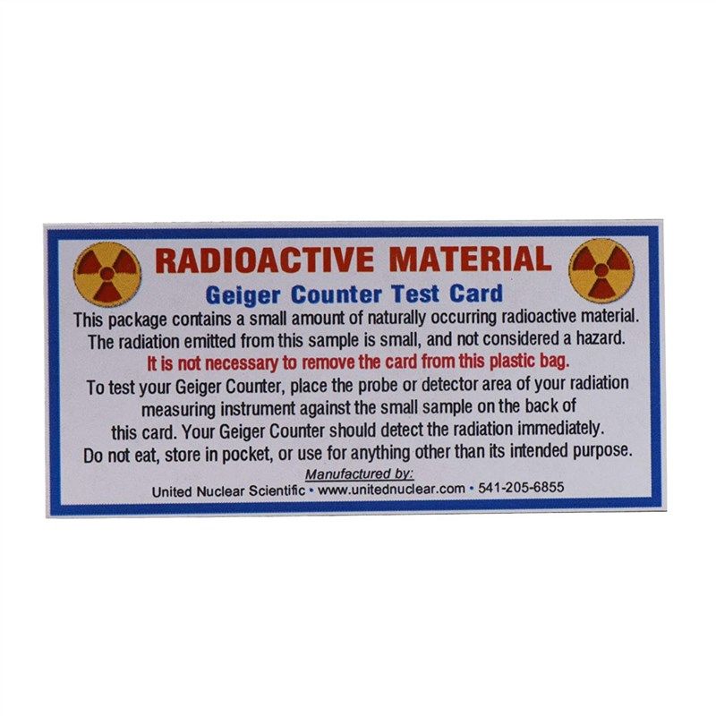 united nuclear geiger counter test 로고