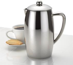 img 2 attached to ☕ BonJour Triomphe Stainless Steel French Press Coffee Maker - 8 Cup/33.8 Ounce | Self-Insulated & Silver