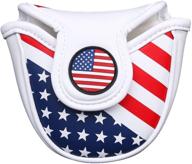 stars & stripes magnetic closure golf mallet putter head cover protector logo