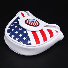 img 1 attached to Stars & Stripes Magnetic Closure Golf Mallet Putter Head Cover Protector