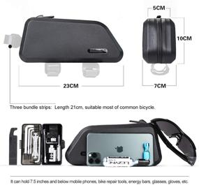 img 3 attached to Rhinowalk Bike Bag: Waterproof & Stable Top Tube Bag for Professional Cycling Accessories