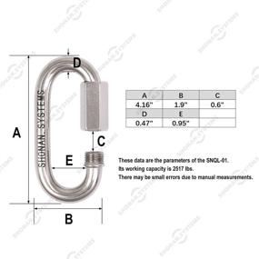 img 3 attached to Stainless Carabiner Connector Corrosion Resistant