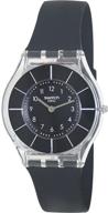 вечная элегантность с часами swatch black classiness - sfk361; доступно в черном цвете и одном размере логотип