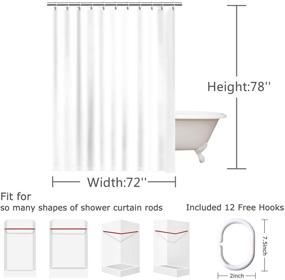 img 1 attached to Водонепроницаемые красочные шторы RosieLily для ванной комнаты