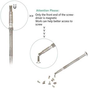 img 3 attached to 🔧 Компактный набор мини-отверток из 11 предметов: плоская и крестообразная отвертки для точных работ по ремонту ювелирных изделий, часов, iPhone, игрушек, компьютеров, очков.