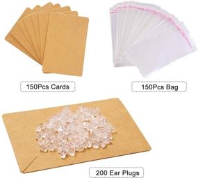 img 2 attached to 150-Piece Earring and Necklace Display Cards with Self-Sealing Bags – Earring Card Holder for Ear Studs, Earrings, and Necklaces – Kraft Color – 3.5x2.4 inch