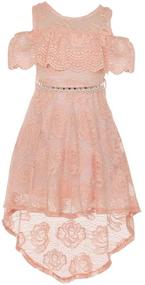 img 4 attached to Stylish and Sparkling: Floral Rhinestone Summer Clothing for Girls' Shoulders