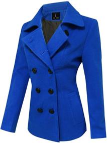 img 1 attached to 🧥 TAM WARE Women's Blue Double-Breasted TWCWC06 Coat - Clothing for Coats, Jackets, Vests