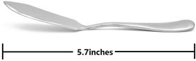 img 3 attached to 🍴 Versatile Stainless Steel Butter Knife Set for Breakfast Spreads, Cheese and Condiments - Pack of 4