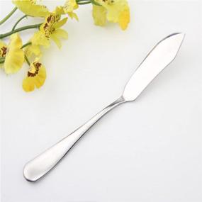 img 1 attached to 🍴 Versatile Stainless Steel Butter Knife Set for Breakfast Spreads, Cheese and Condiments - Pack of 4