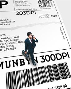  MUNBYN Pink Shipping Label Printer, [Upgraded 2.0