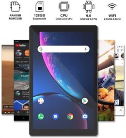 img 2 attached to 2021 New 10 inch Tablet with Case, Octa-Core Processor, 3GB RAM, 32GB ROM, Full HD Display, 5G + 2.4G WiFi, Android 9.0 Pie, Frosted Metal Body (Black)