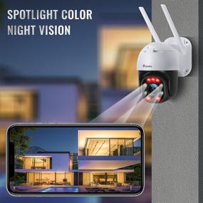 img 3 attached to 📸 [4X Optical Zoom] Ctronics Spotlight Color Night Vision PTZ Outdoor Security Camera with Human Detection Auto Tracking - WiFi Wireless Surveillance Camera 1080P Pan Tilt for Home Security