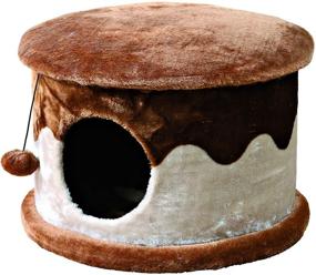 img 2 attached to 🐱 TRIXIE Cozy Cat Cave: Brown/Beige Pet Product for Snug and Stylish Feline Hideaway