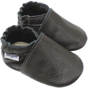 img 2 attached to 👞 Mejale Leather Moccasins: Top-notch Anti-Skid Prewalkers for Boys' – Stylish Slippers with Optimal Grip