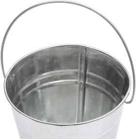 img 2 attached to 🏠 Juvale Galvanized Metal Buckets: 5 Inch, 6 Pack for Stylish Home Decoration