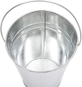 img 3 attached to 🏠 Juvale Galvanized Metal Buckets: 5 Inch, 6 Pack for Stylish Home Decoration