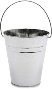 img 1 attached to 🏠 Juvale Galvanized Metal Buckets: 5 Inch, 6 Pack for Stylish Home Decoration