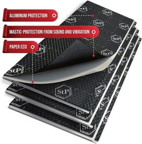 img 2 attached to 🚗 STANDARTPLAST Black Silver 49 sqft 80 mil Sound Deadening Noise Control Car Butyl Material Self-Adhesive Automotive Vibro Insulation Dampening Mat Noise Insulator