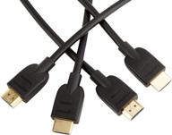 🔌 amazon basics высокоскоростной hdmi-кабель (18 гбит/с, 4k/60 гц) - 3 фута, набор из 2 штук, черный: непревзойденное качество для оптимального подключения. логотип