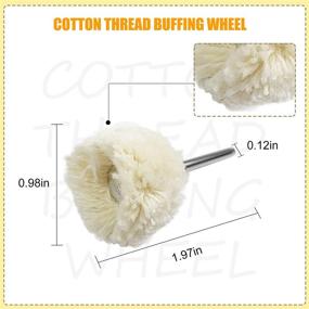 img 3 attached to 🔧 JIALUCONG 10pcs 1/8inch Cotton Polishing Buffing Wheel for Dremel Polishing Kit - Perfect for Silver Polish & Watch/Jewelry Polishing