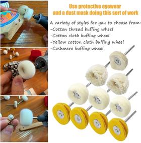 img 1 attached to 🔧 JIALUCONG 10pcs 1/8inch Cotton Polishing Buffing Wheel for Dremel Polishing Kit - Perfect for Silver Polish & Watch/Jewelry Polishing