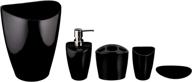 🚿 enhance your bathroom with amazon basics 5-piece bathroom accessories set in liquid black logo