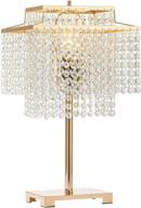 💎 glam up your space with popity home gorgeous gold crystal table lamp: a double-deck bedside elegance for bedroom, living room, and more! логотип