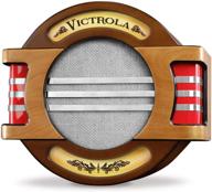 🔊 mahogany victrola wall mounted bluetooth speaker - a/c adaptor & built-in rechargeable battery logo