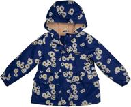 🧥 oshkosh b'gosh girls' hooded midweight jacket coat with flounce detail - enhanced seo logo