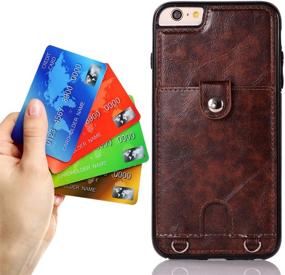 img 2 attached to 📱 Jaorty PU Leather Wallet Case for iPhone 6/6S with Necklace Lanyard, Card Holder, and Adjustable Detachable Anti-Lost Neck Strap - Brown, 4.7 inch Apple iPhone 6 iPhone 6S