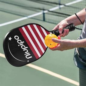 img 2 attached to niupipo Pickleball Paddles Set - 4 Paddles with 6 Balls, 1 Carry Bag - 7-ply Basswood Wood Pickleball Paddles - Safe Edge Guard, Cushioned Grip - Wooden Pickleball Paddle 4 Pack for Beginners