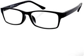 img 2 attached to Black Frame Reading Glasses +4.25 for Men and Women - Office Eyewear Eyeglasses