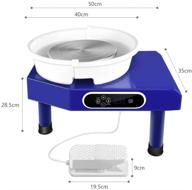🏺 300 r/min pottery wheel forming machine - handcrafted 9.8 inches ceramic pottery maker with abs basin in blue - ideal for diy art clay & craft projects logo