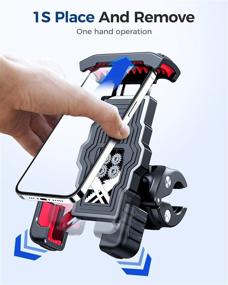 img 1 attached to 📱 Sanosan One-Push Motorcycle Phone Mount: Quick Installation, Secure Lock & Release, High-Speed Switch, Widely Compatible for 4.7"-7" Cellphones