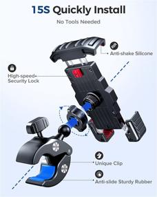img 3 attached to 📱 Sanosan One-Push Motorcycle Phone Mount: Quick Installation, Secure Lock & Release, High-Speed Switch, Widely Compatible for 4.7"-7" Cellphones