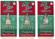 🎄 brite star tinsel icicles: silver, 3 packages with 1000 count each – sparkling christmas decorations logo