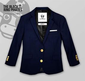 img 3 attached to Black Bianco Buttons: Premium Boys' Suits & Sport Coats with Treasure-Inspired Charm