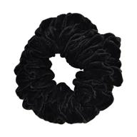 ultimate stylist's pick: black jumbo velvet scrunchy - luxuriously soft hair accessory logo