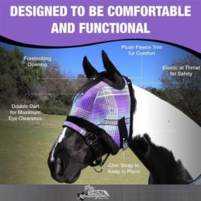 img 2 attached to 🐴 Kensington Signature Horse Fly Mask with Cozy Fleece Trim