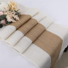 img 4 attached to Burlap Table Runners: The Perfect Kitchen Runner for Added Style and Functionality