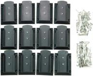 🔧 kastforce 12pcs 2x4 (1.5x3.5) deck railing brackets connectors for railing wood post - includes 72pcs stainless black coating screws (kf4012) logo