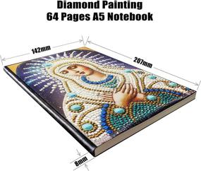 img 2 attached to 📔 Diamond Painting Notebook Daily Planner & Journal for Writing, Embroidery, and Diamond Cross Stitch Craft – Christmas Gifts – 64 Sheets A5 / 5.6X8.1inch (Blessed Virgin Mary)