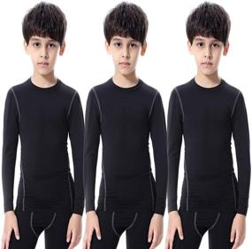 img 4 attached to 👕 Детская компрессионная футбольная майка: оптимальная атлетическая производительность и активная одежда