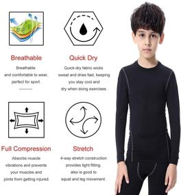 img 1 attached to 👕 Детская компрессионная футбольная майка: оптимальная атлетическая производительность и активная одежда