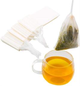 img 4 attached to 🍵 Tinkee Tea Filter Bags - Safe & Natural Disposable Infusers for Loose Leaf Tea - Set of 100 (3.15 x 3.94 inch) - White