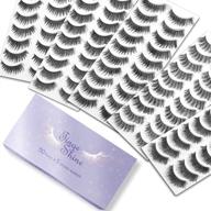 👁️ tingeshine professional eyelashes pack - 50 pairs, 5 styles of natural false eyelashes, handmade soft band, reusable & comfortable fake lashes, 10 pairs per style logo