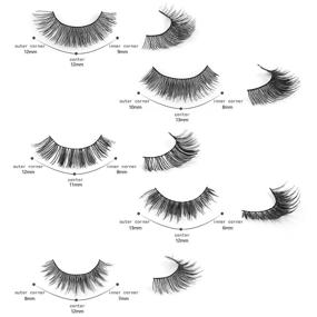 img 3 attached to 👁️ TINGESHINE Professional Eyelashes Pack - 50 Pairs, 5 Styles of Natural False Eyelashes, Handmade Soft Band, Reusable & Comfortable Fake Lashes, 10 Pairs per Style