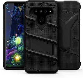 img 1 attached to 📱 ZIZO Bolt Series LG V50 ThinQ 5G Case: Ultimate Military-Grade Drop Protection with Kickstand, Belt Clip Holster, and Lanyard - Black Black Bundle